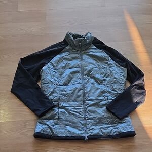 Adidas Men's Black and Gray Puffer Jacket